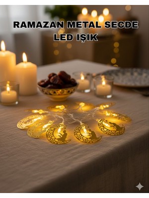 Mabelme Secde Eden Adam Figürlü Ay Tasarımlı Ramazan LED Işık