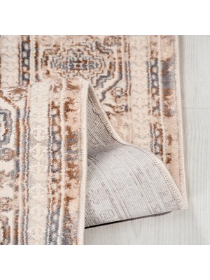 Cinka Home Deniz - Krem / Bej-Oturma Odası,salon- Robot Süpürgeye Uyumlu -Kolay Temizlenebilir