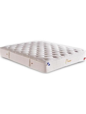 Niron Yatak Monaco Lüks Yatak 100x200 cm Tek Kişilik Paket Yaylı Pamuklu Örme Kumaşlı Kral Dairesi Yatağı