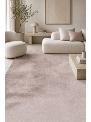 Cinka Home Asena Vizon Tavşan Peluş Halı Kaymaz Tabanlı Ekstra Yumuşak Kabartmalı Tüy Dökmez Toz Tutmaz Halı