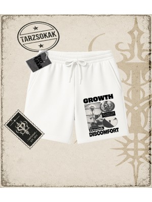 Tarzsokak Gotik & Grunge Streetwear Growth Demands Dıscomfort Unisex Şort
