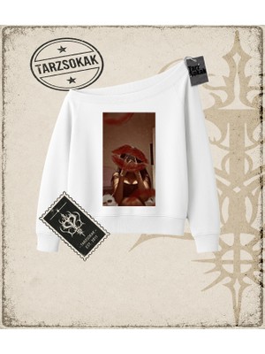 Tarzsokak Gotik & Grunge Streetwear Grıll Kıss Kayık Yaka Sweatshirt
