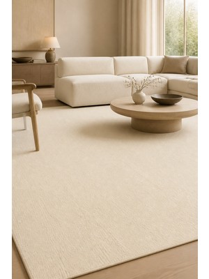 Cinka Home Mira Kadifemsi Halı 25MM Ultra Dolgun Kaymaz Taban Yıkanabilir Salon Oturma Odası Mutfak Modern Halı