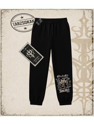Tarzsokak Gotik & Grunge Streetwear Hiding Cat Dual Match Unisex Jogger Eşofman Altı