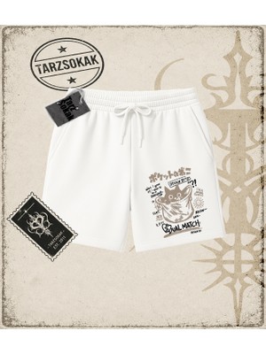 Tarzsokak Gotik & Grunge Streetwear Hiding Cat Dual Match Unisex Şort