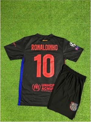 Ozsports Barcelona Yeni Sezon Ronaldinho Çocuk Forması (Black)