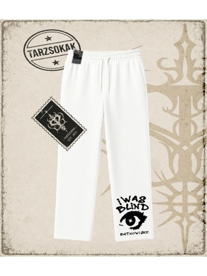 Tarzsokak Gotik & Grunge Streetwear I Was Blınd But Nowısee Unisex Baggy Eşofman Altı