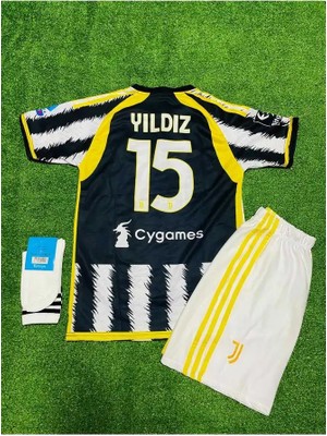 Ozsports Juventus 2023-24 Sezon Kenan Yıldız Iç Saha Çocuk Forması 4'lü Set