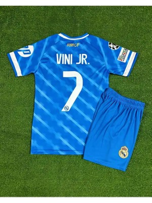 Ozsports Real Madrid 2025/26 Yeni Sezon Vini Jr Alternatif Çocuk Forması ( Blue)