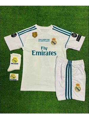 Ozsports Real Madrid 2017/18 Kiev Şampiyonlar Ligi Finali Cristiano Ronaldo Çocuk Forması 4'lü Set