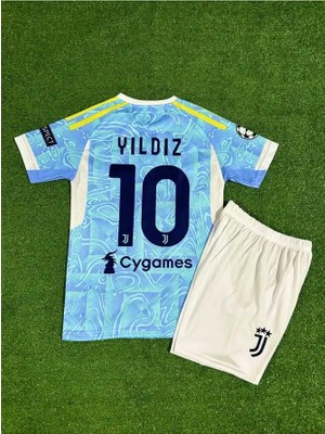 Ozsports Juventus 2025/26 Yeni Sezon Kenan Yıldız Deplasman Çocuk Forması (Mavi)