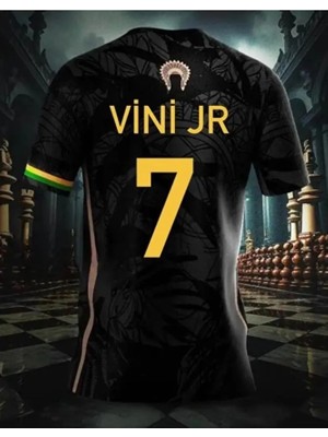 Ozsports Brezilya Siyah Vini Jr Özel Konsept Forması (Jersey)