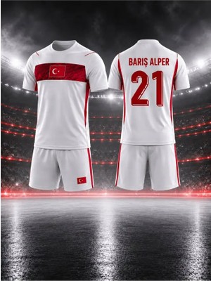 Ozsports Türkiye Fifa 2026 Dünya Kupası Barış Alper Çocuk Forması 2'li Set (White)
