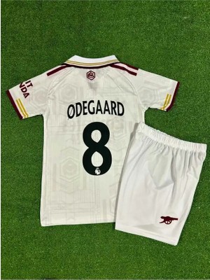 Ozsports Arsenal 2025/26 Yeni Sezon Martin Ødegaard Deplasman Çocuk Forması (Beyaz)
