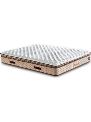 Niron Yatak Baklava Yatak 90x200 cm Tek Kişilik Ultra Ortopedik Çok Sert Pedli Lüks Yatak 30 cm Krem Kumaş