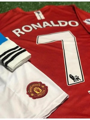 Ozsports Manchesterr.unitedd Moskova 2008 Cristiano Ronaldo Çocuk Forması 4'lü Set (Kısa-Red)