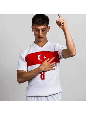 Ozsports Türkiye Euro 2024 Arda Güler Iç Saha Beyaz Forması (White)