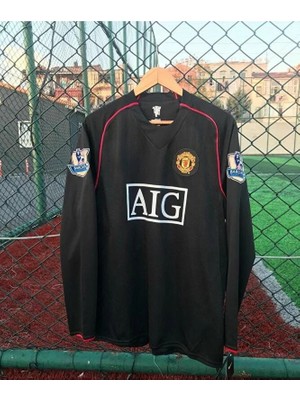 Ozsports Manchester United 2007 - 2008 Uzunkol Siyah Ronaldo Retro Forması