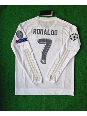 Ozsports C. Ronaldo Real Madrid 2016 Milano Finali Şampiyonlar Ligi Beyaz Uzun Kollu Taraftar Forması