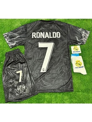Ozsports Realmaadrid 2026 Özel Tasarım Ronaldo Çocuk Forması 4 Lü Set