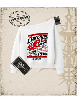 Tarzsokak Gotik & Grunge Streetwear Lakeside Kayık Yaka Sweatshirt