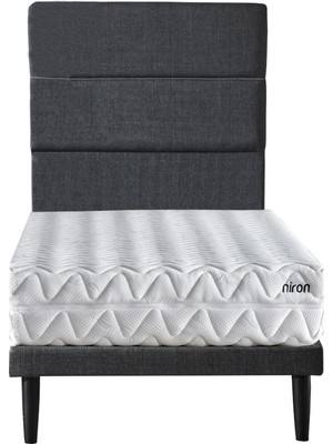 Niron Yatak Niron Slim Pocket 80x180 cm Tek Kişilik Yatak Baza Başlık Takımı - Baza, Başlık ve Yatak Seti