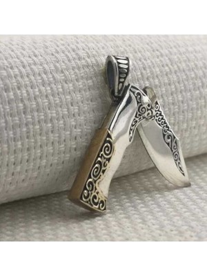 Tienda Elegante Gümüş Avcı Bıçağı Erkek Kolye Ucu