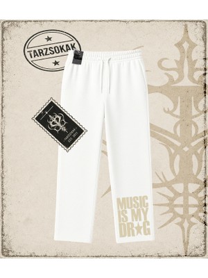 Tarzsokak Gotik & Grunge Streetwear Musıc Is My Drag Unisex Baggy Eşofman Altı