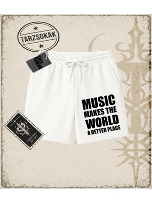 Tarzsokak Gotik & Grunge Streetwear Musıc Makes The World A Better Place Unisex Şort