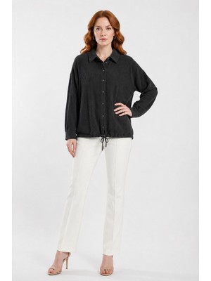 Neden Tekstil Oversize Siyah Kadın Ceket
