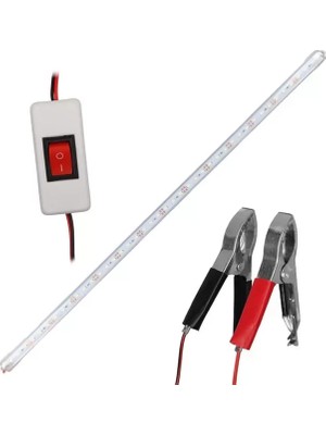 Mabelme Powermaster PM-11060 60CM 12V 10W T8 Ince 42 Smd LED 6500K Beyaz Lamba Akü Maşalı Anahtarlı