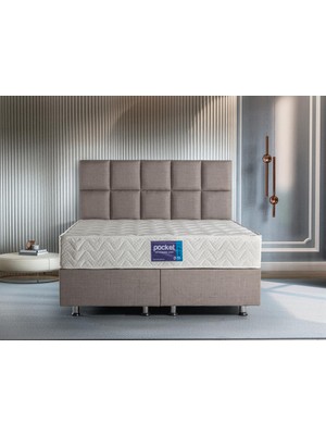 Niron Yatak Niron Blue Pocket Tek Kişilik Lüks Full Ortopedik Paket Yaylı Orta Sert Yatak 90x200 cm