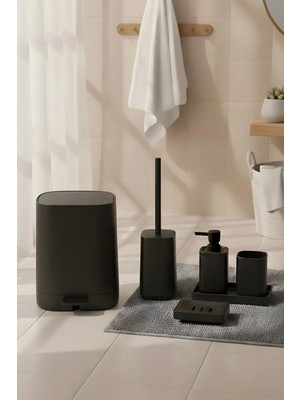 St. Morritz Kare Soft 5 Parça Banyo Seti Modern Minimal Tasarım