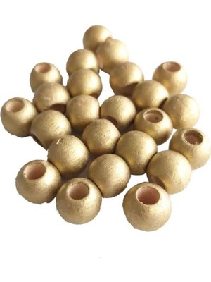 St. Morritz Çanta Aksesuar 20 gr Gold Renk Ahşap Boncuk