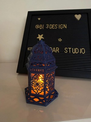 St. Morritz Ramazan Feneri / Dekoratif Kandil Feneri / Islami Dekor / Tealight Hediyeli