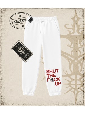 Tarzsokak Gotik & Grunge Streetwear Shut The Fuuck Up Unisex Jogger Eşofman Altı