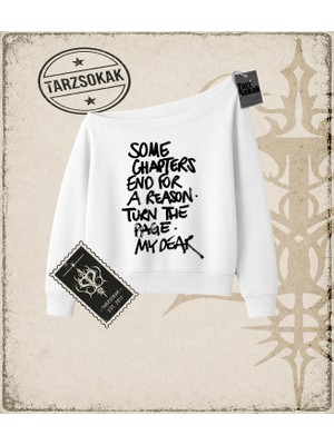 Tarzsokak Gotik & Grunge Streetwear Some Chapters  Kayık Yaka Sweatshirt