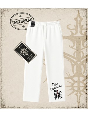 Tarzsokak Gotik & Grunge Streetwear Thınk Outsıde The Box Unisex Baggy Eşofman Altı
