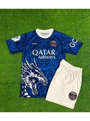 Candy Cup Psg 2023/24 Kylian Mbappe Dragon Desenli Çocuk Forması 2li Set