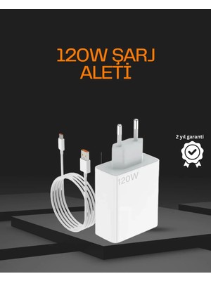 120 Watt Type C Şarj Başlığı Poco X3 X4 X5 Pro Uyumlu