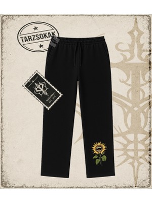 Tarzsokak Gotik & Grunge Streetwear Sunflower Unisex Baggy Eşofman Altı