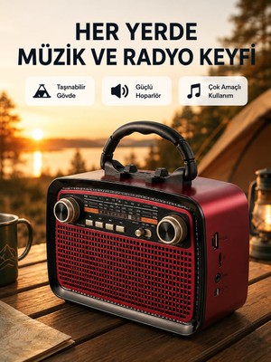 Astraltech Kablosuz Bluetooth Hoparlör – Yüksek Ses Kalitesi, Uzun Pil Ömrü, Fm ve Am Radyo Fonksiyonu