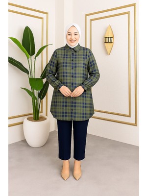 Sd Butik Ekose Tesettür Gömlek