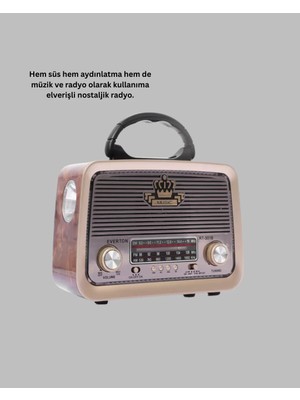 Bluetooth Özellikli Nostalji Radyo 3 Bant Fm Am Sw
