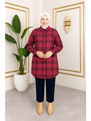 Sd Butik Ekose Tesettür Gömlek