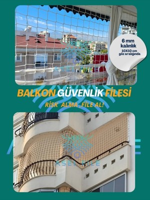 St. Morritz 2.5x8 Güvenlik Filesi (Çocuk-Balkon-Merdiven-Inşaat) Montaj Kılavuzu+Montaj Ekipmanı Hediyeli