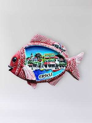 Mundy Erikli Polyester Kabartmalı Magnet 8,5 x 6 cm Dekoratif Hediyelik Buzdolabı Süsü (KOD:1775)