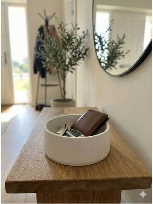 St. Morritz Premium Mermer Dokulu Dekoratif Beton Obje - 20 cm Joker Tasarım