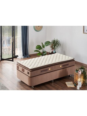 W.Cotton 90x190 Tek Kişilik Pedli Yatak Full Ortopedik Yaylı Yatak