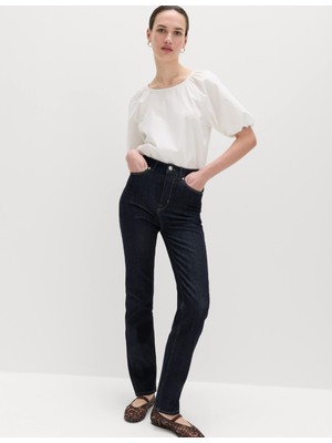 Marks & Spencer Magic Shaping Yüksek Bel Straight Leg Jean Pantolon